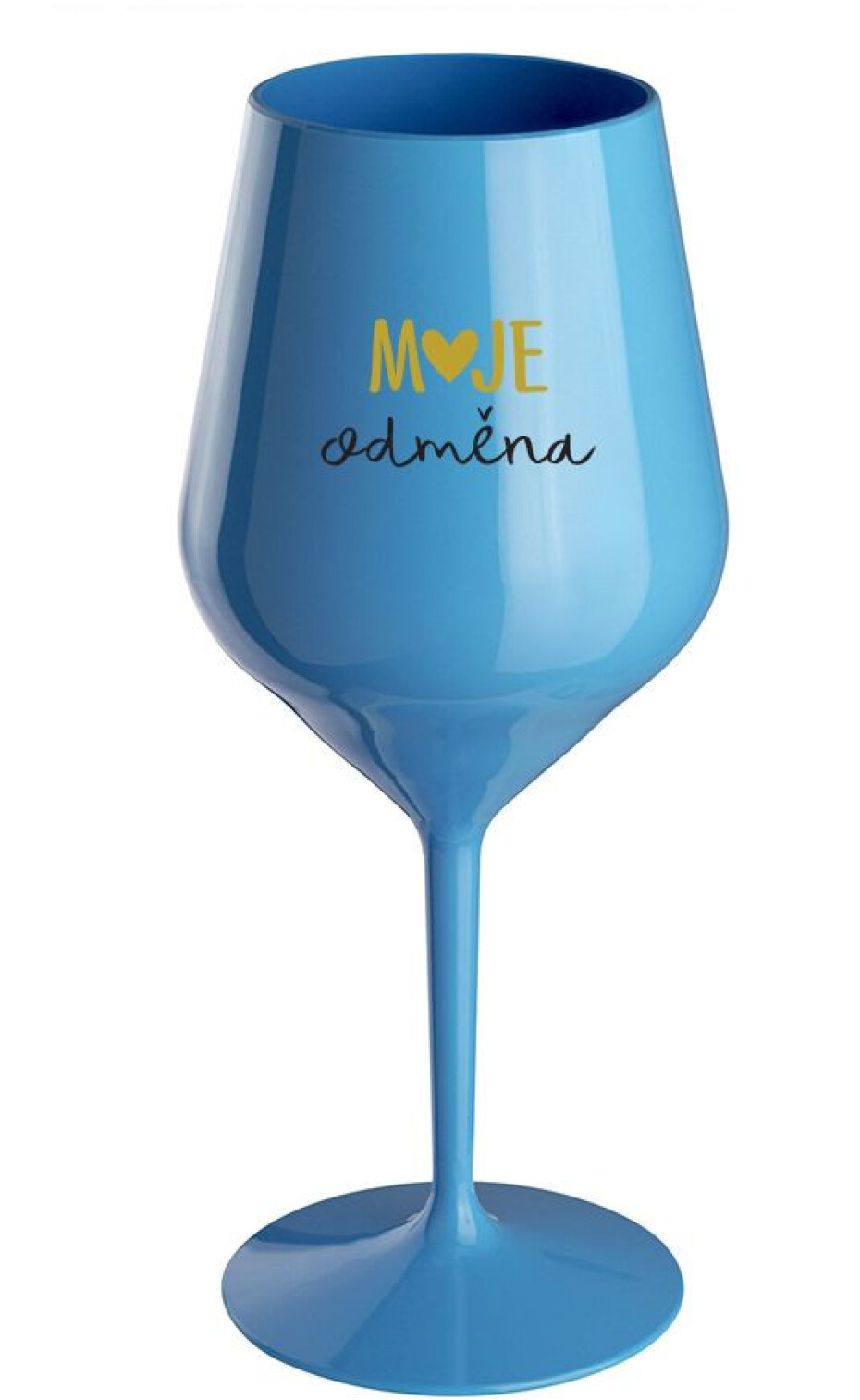 MOJE ODMĚNA - modrá nerozbitná sklenice na víno 470 ml - main (0)