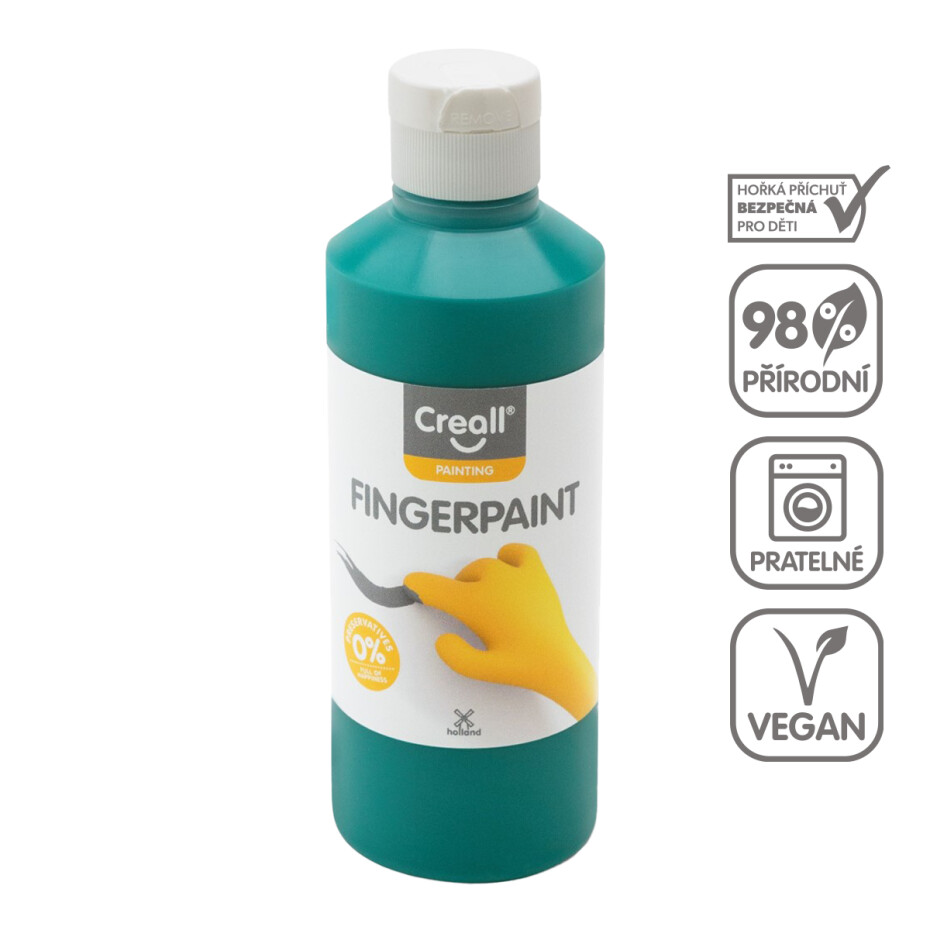 Creall prstová barva, 250 ml, zelená - main (0)