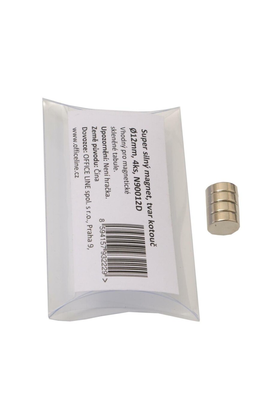 Spoko super silné magnety - kotouč, Ø 12 mm, stříbrný - main (0)