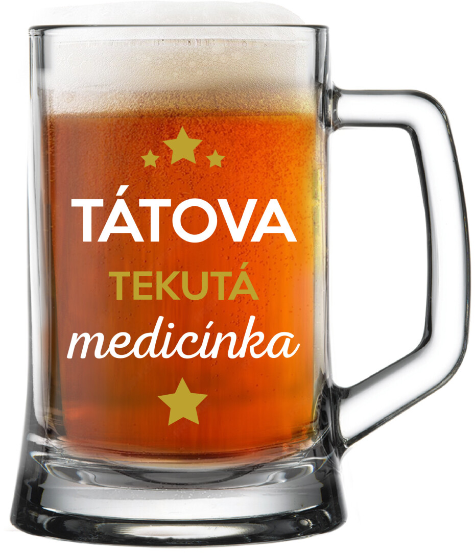 TÁTOVA TEKUTÁ MEDICÍNKA - pivní sklenice 0,5 l - main (0)
