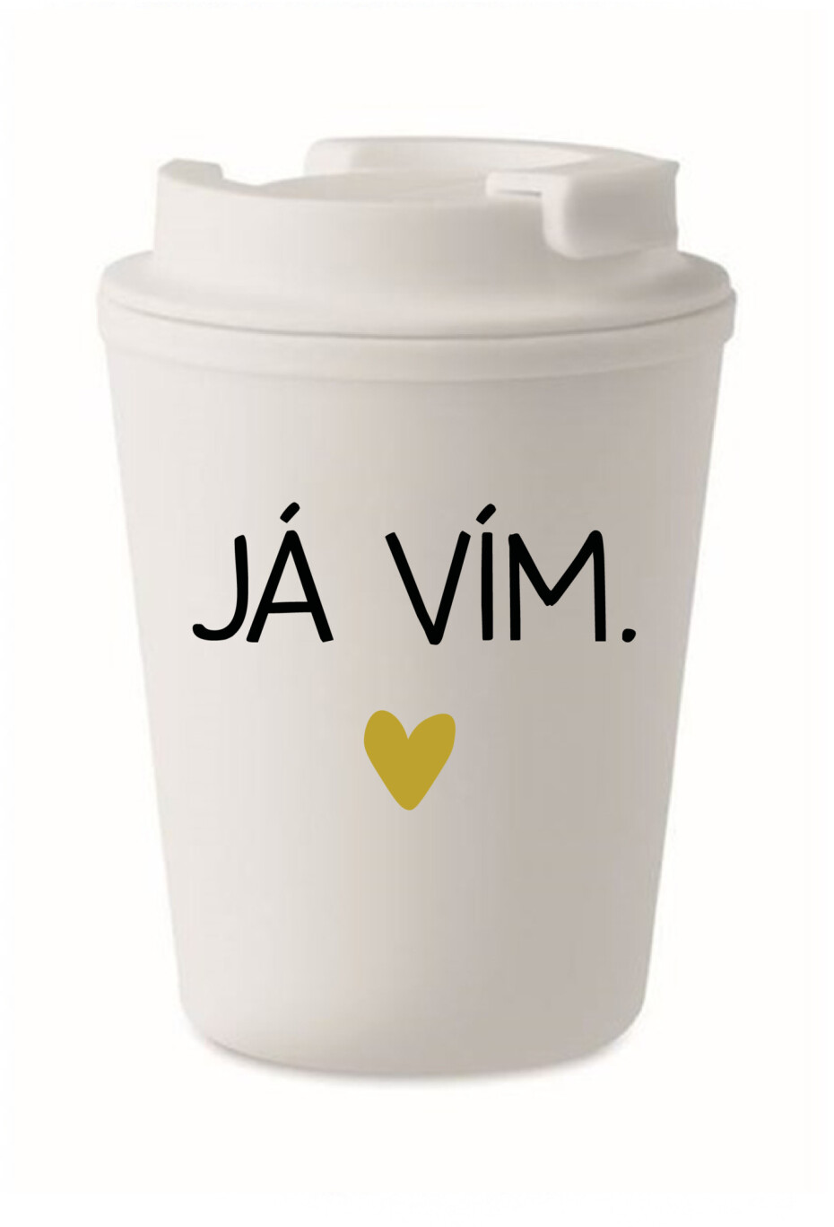 JÁ VÍM. - bílý termohrnek 300 ml - main (0)