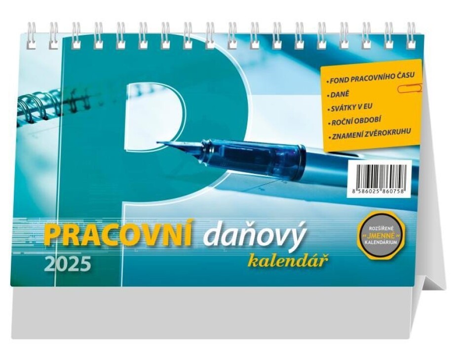 Kalendář 2025 Pracovní daňový, stolní, 23 x 14 cm - main (0)