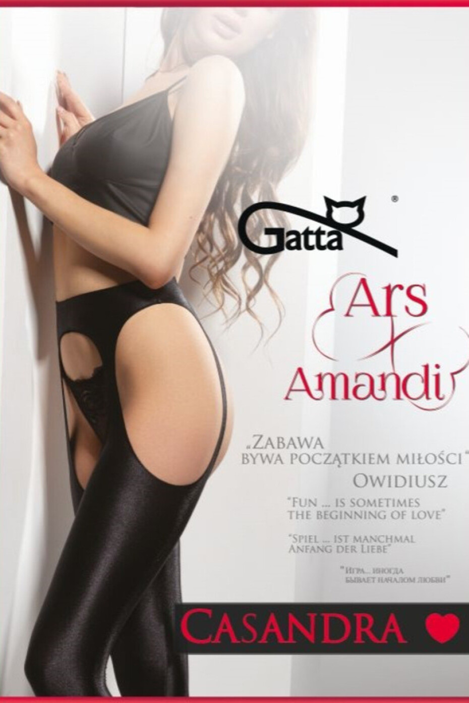 Dámské punčochové kalhoty ARS AMANDI STRIP PANTY CASANDRA nero M - main (2)