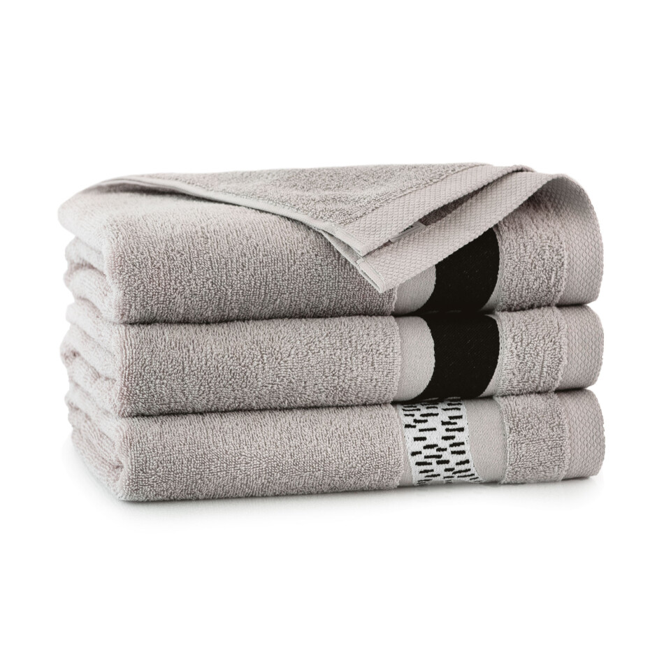 Ručník Zwoltex Koty Light Grey/Pattern 70x130 - main (2)