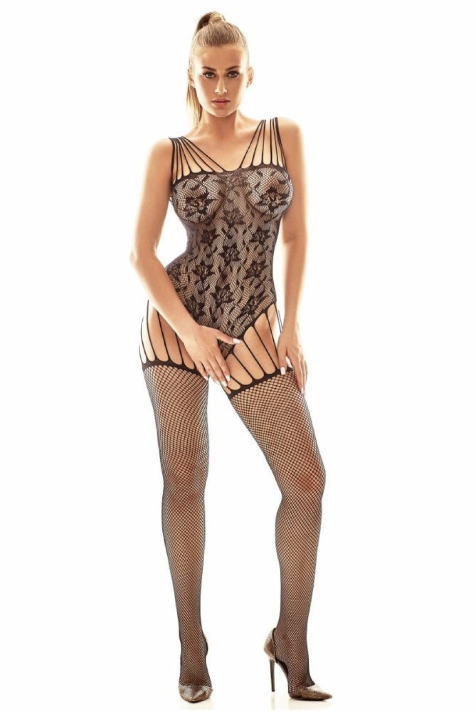 Okouzlující bodystocking Lesha černý - Anais černá L/XL - main (1)