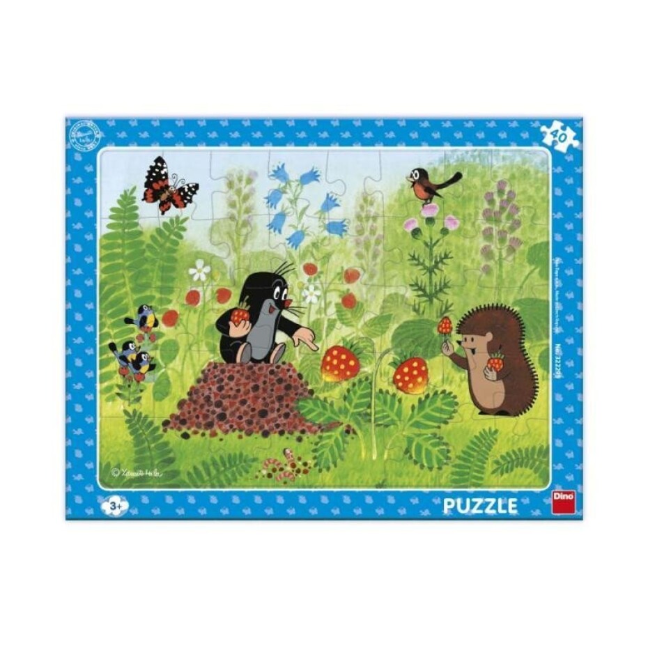 Deskové puzzle Krtek a jahody 40 dílků - Dino Park - main (0)