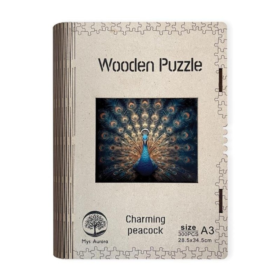 Dřevěné puzzle/Páv A2 - Emitex - main (0)