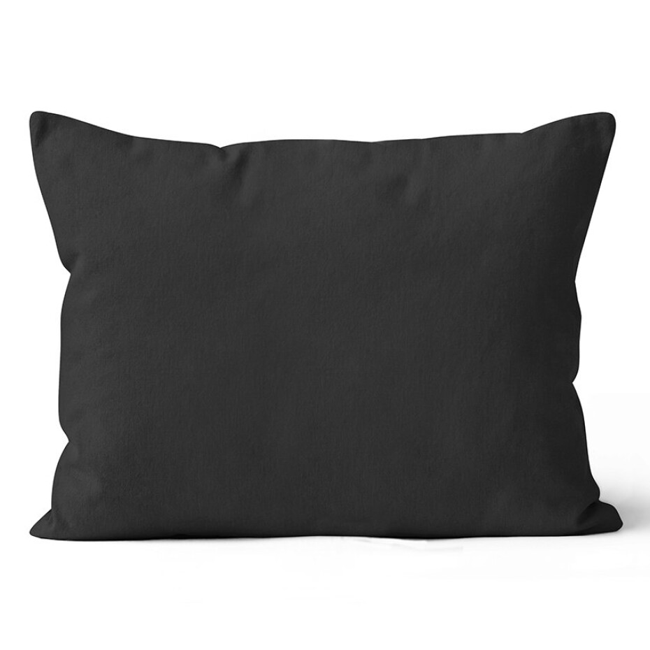 Mikroplyšový povlak na polštář 50x70 cm Černý - main (0)