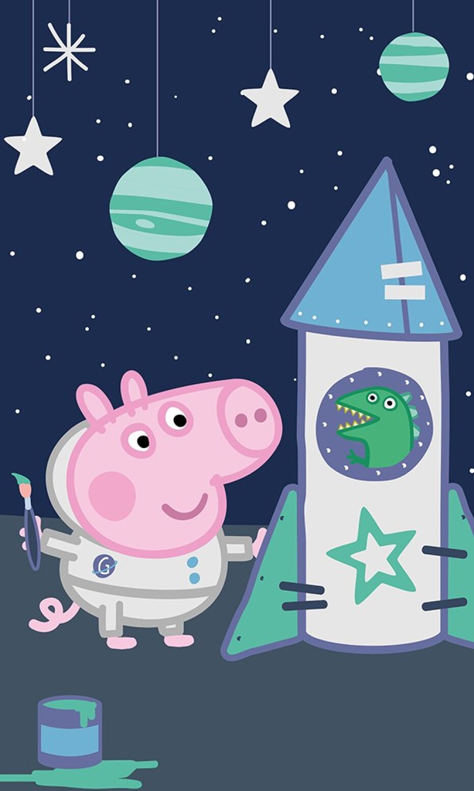 Dětský ručník Prasátko Pepina Tomík Astronaut 30x50 cm - main (0)