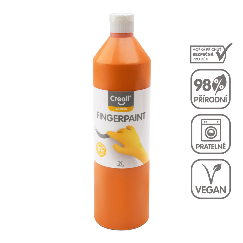 Creall prstová barva, 750 ml, oranžová - main (0)