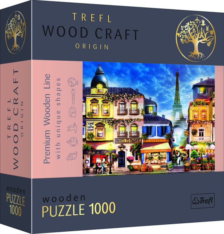 Trefl Wood Craft Origin Puzzle Francouzská ulice 1000 dílků - Tolo - main (0)