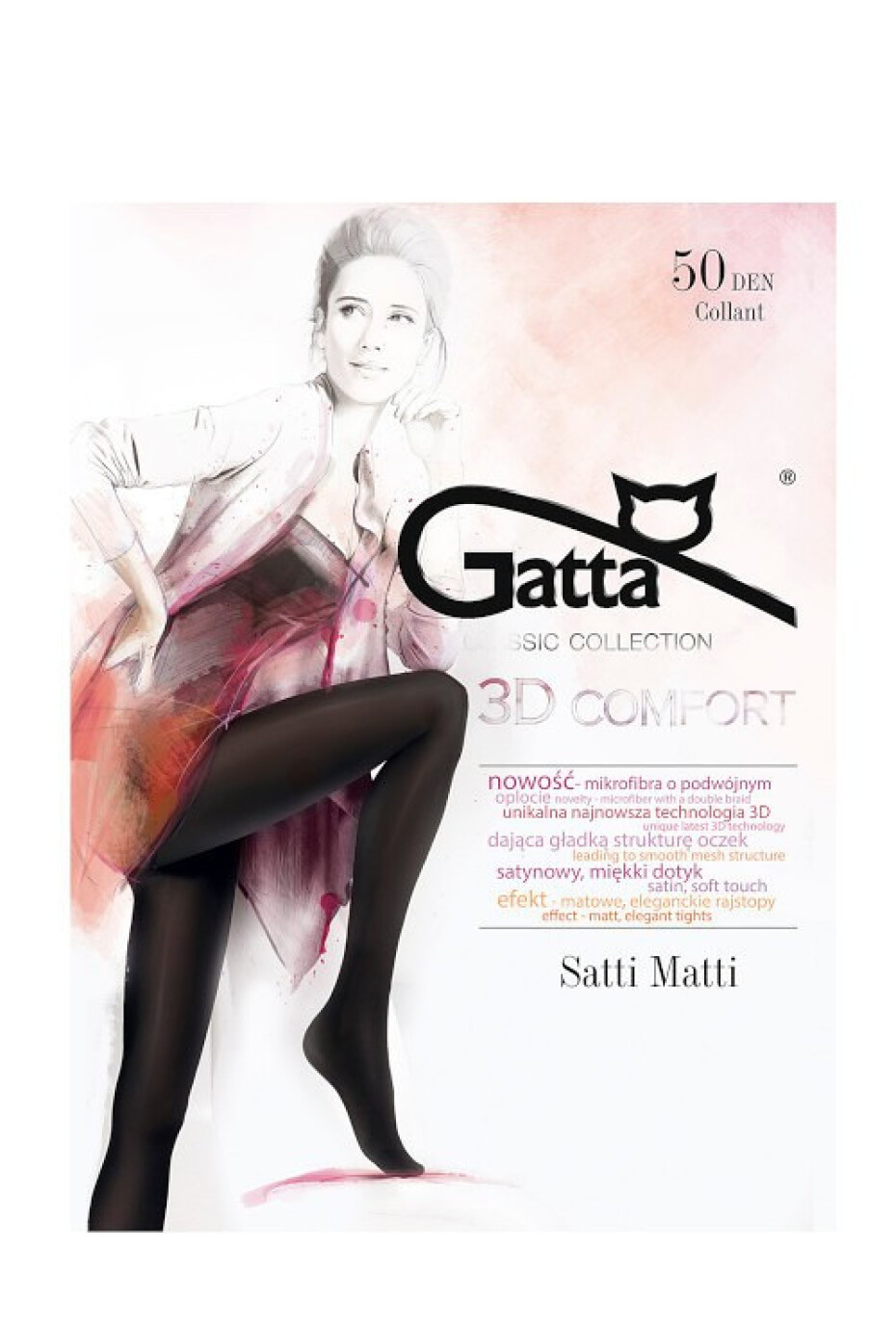 Dámské punčochové kalhoty Gatta Satti Matti 50 den nero/černá 3-M - main (3)