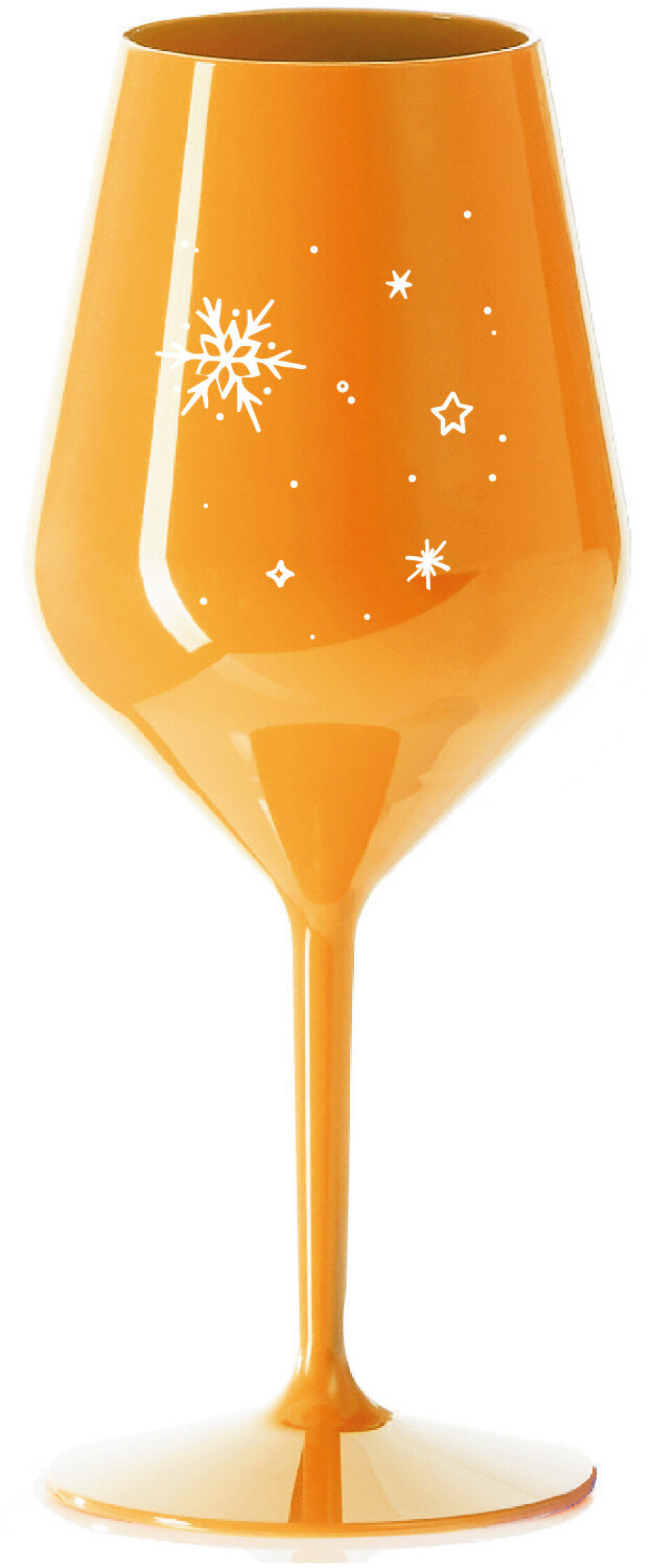 ZIMĚNKA - oranžová nerozbitná sklenice na víno 470 ml - main (0)