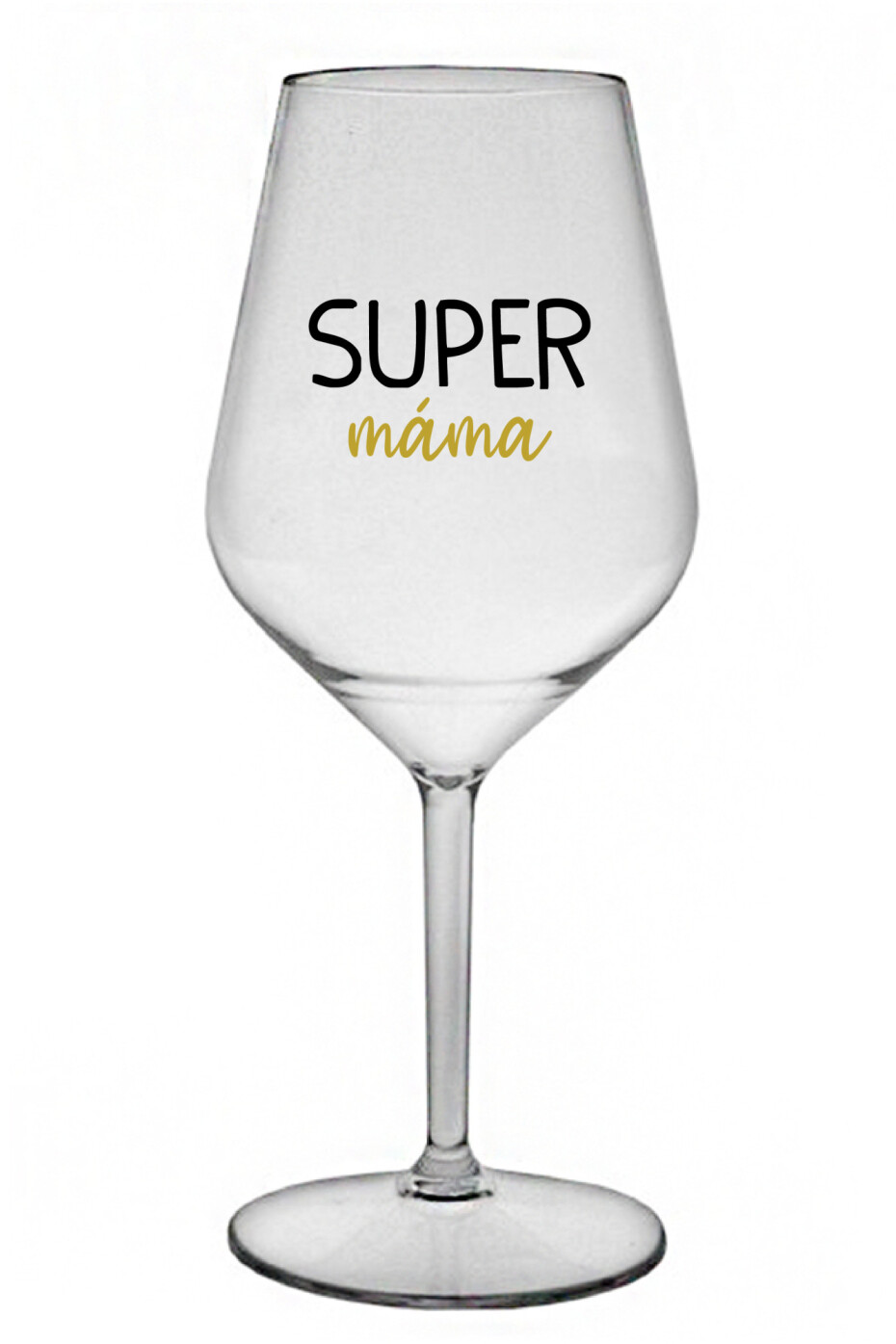 SUPER MÁMA - čirá nerozbitná sklenice na víno 470 ml - main (0)