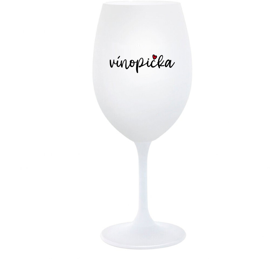VÍNOPIČKA - bílá  sklenice na víno 350 ml - main (0)