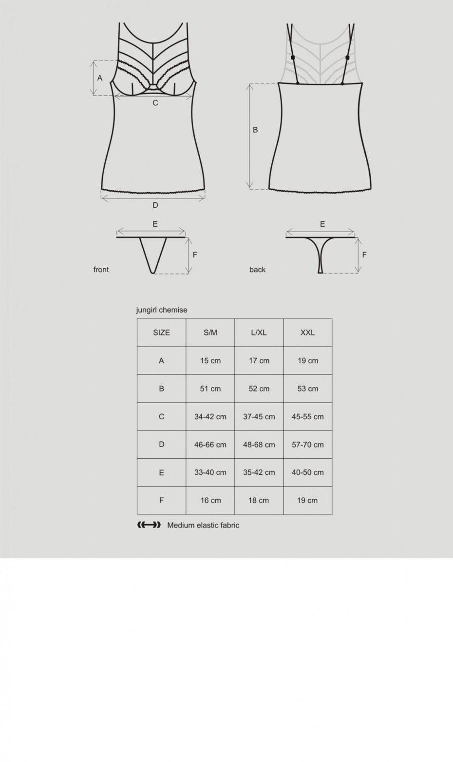 Košilka Jungirl chemise XXL - Obsessive XXL originál - main (0)