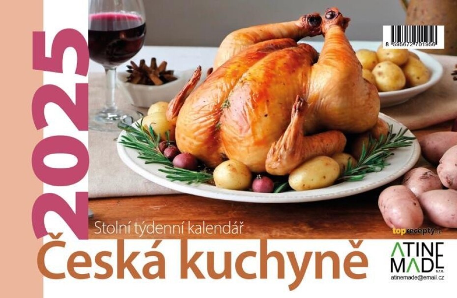 Kalendář 2025 Česká kuchyně, stolní, týdenní, 225 x 150 mm - main (0)