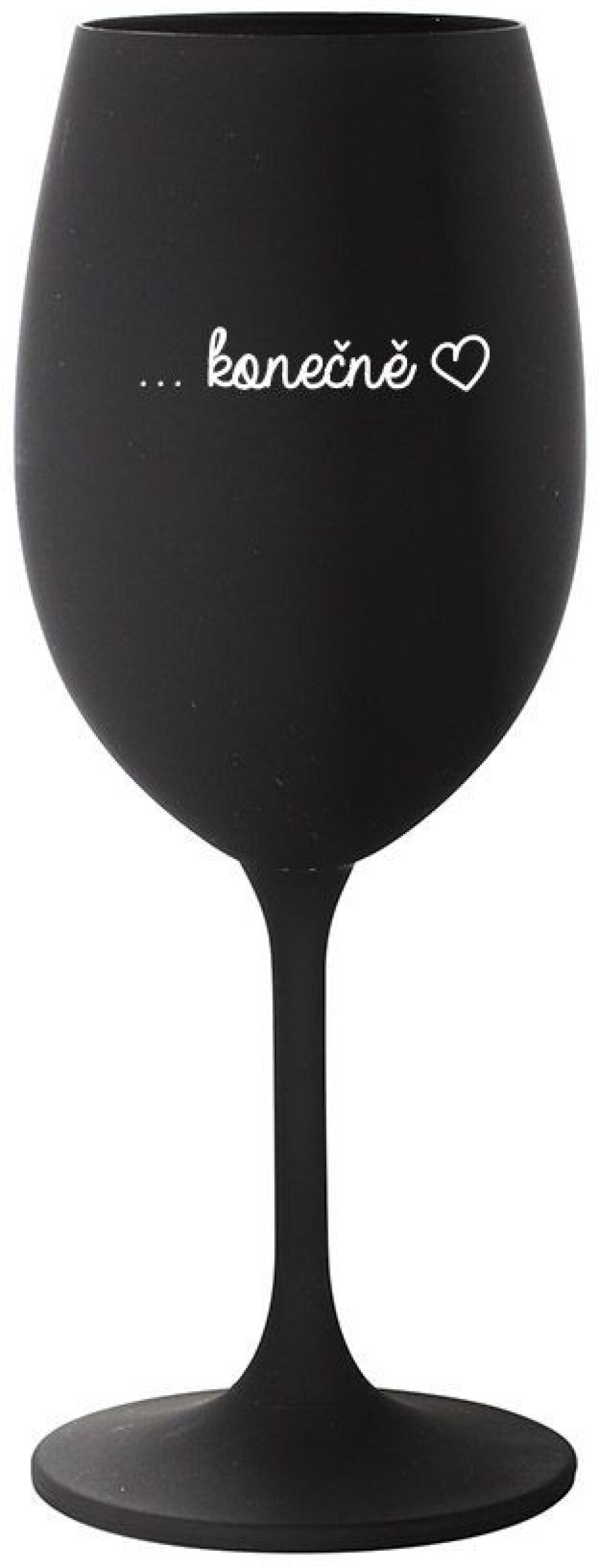 ...KONEČNĚ - černá sklenice na víno 350 ml - main (0)