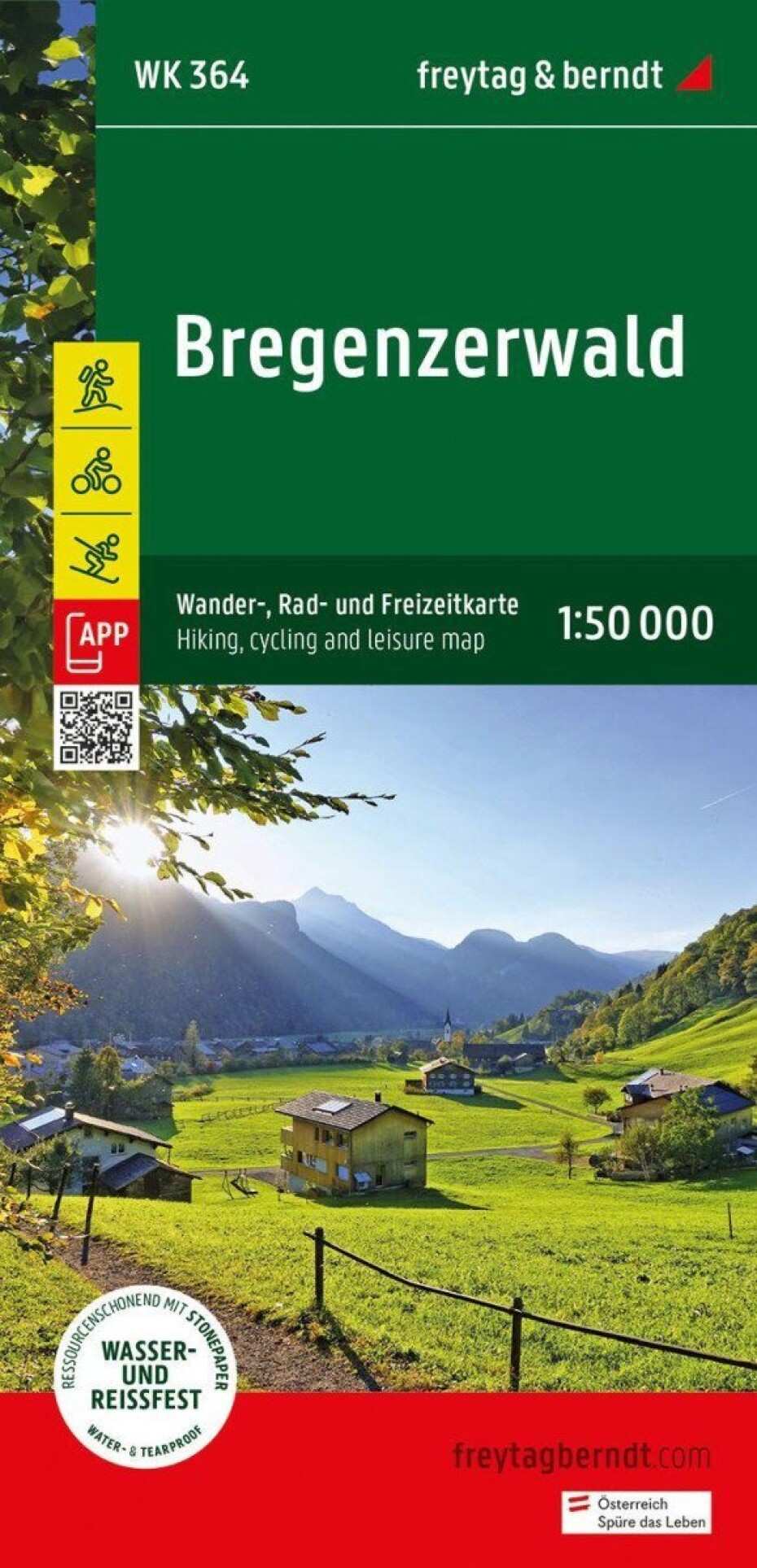 Bregenzerwald 1:50 000 / turistická, cyklistická a rekreační mapa - main (0)