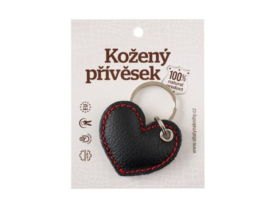 Klíčenka srdce černé - main (0)