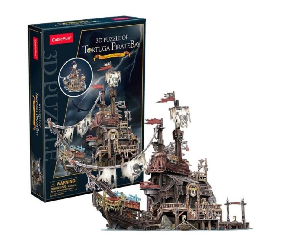 Puzzle 3D Pirátský přístav Tortuga 218 dílků - main (0)