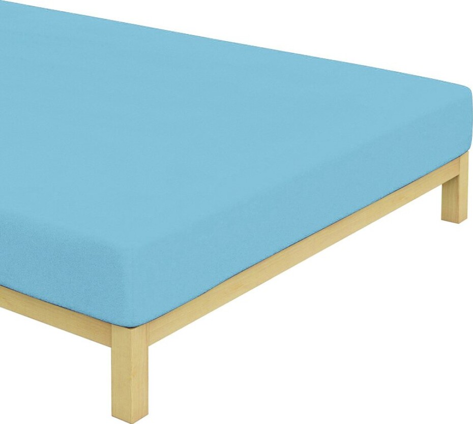 Froté prostěradlo Světle Modré Rozměr: 90x200 cm - main (0)