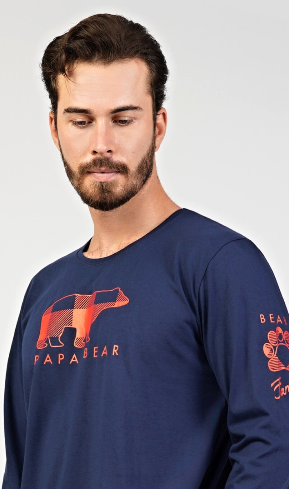 Pánské pyžamo dlouhé Papa bear tmavě modrá XXL - main (3)