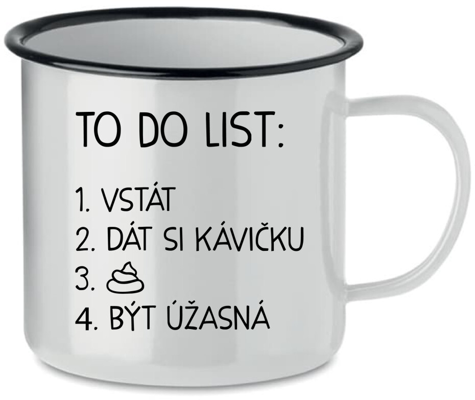 TO DO LIST:  BÝT ÚŽASNÁ - bílý plecháček 350 ml - main (0)