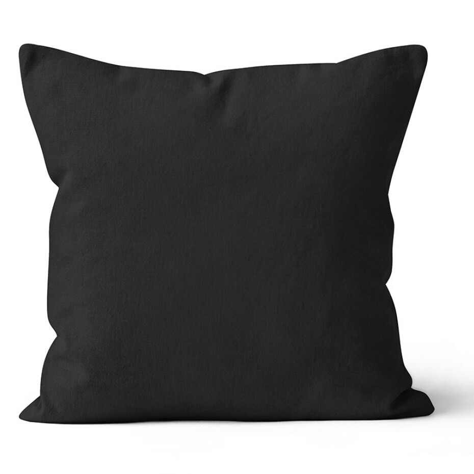 Mikroplyšový povlak na polštář 40x40 cm Černý - main (0)