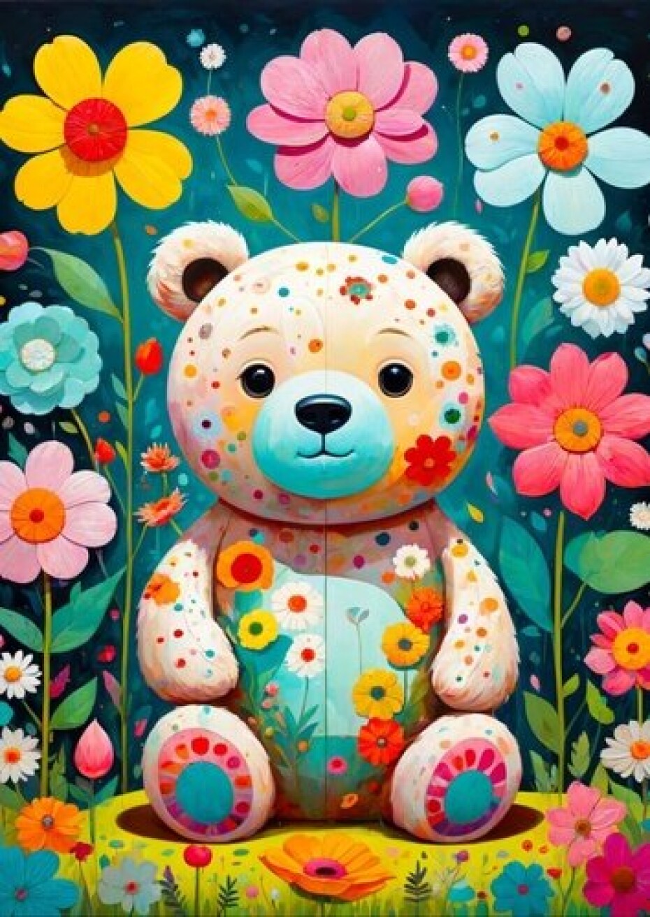 Puzzle Květinový medvídek 1000 dílků - main (0)