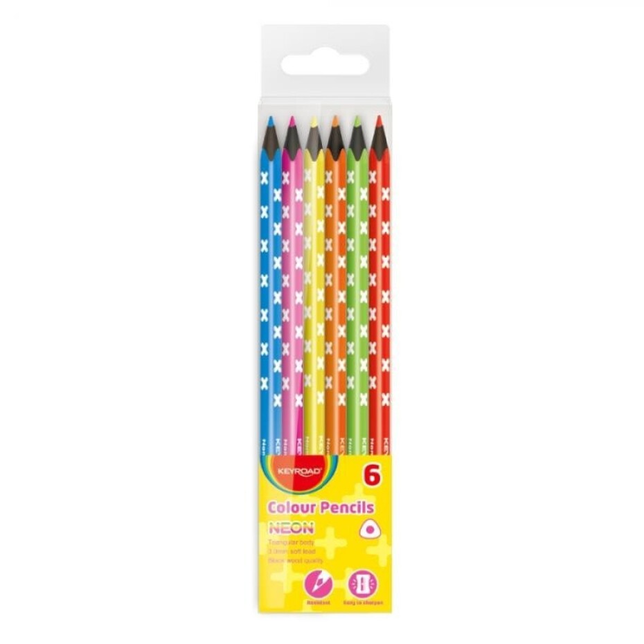 Keyroad Pastelky Neon trojhranné 6 ks - main (0)