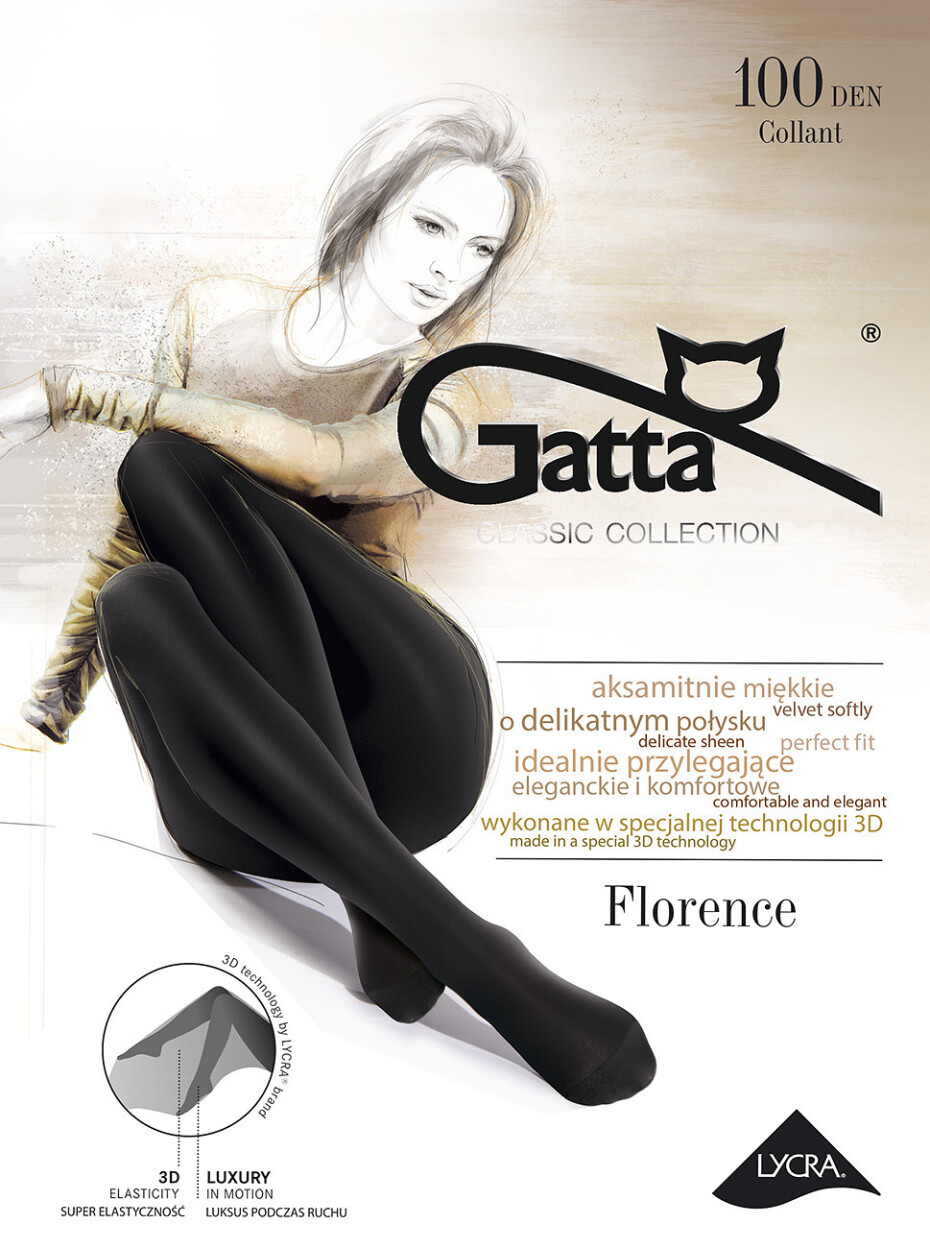 Dámské punčochové kalhoty Gatta Florence 100 den nero/černá 4-L - main (2)