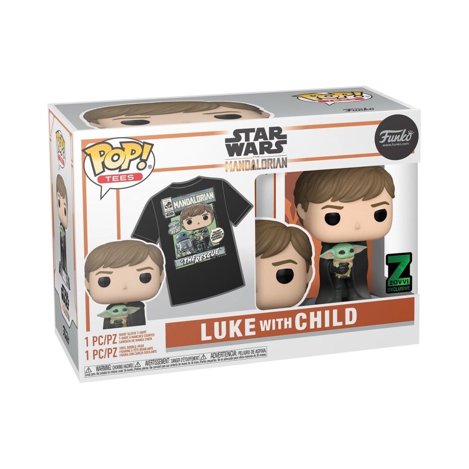 Funko POP &amp; Tee: Star Wars Mandalorian - Luke with Child (velikost L) - main (0)