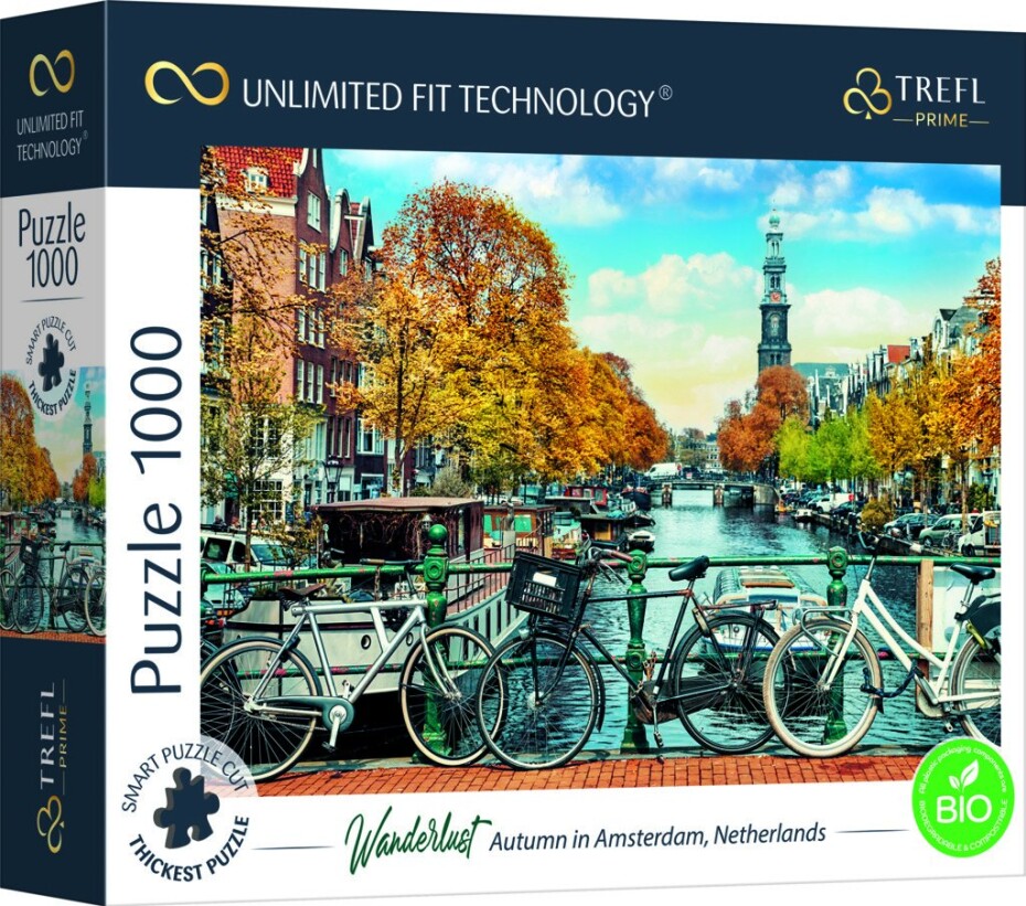Puzzle prémiové Podzim v Amsterodamu Holandsko 1000 dílků - Trefl - main (0)