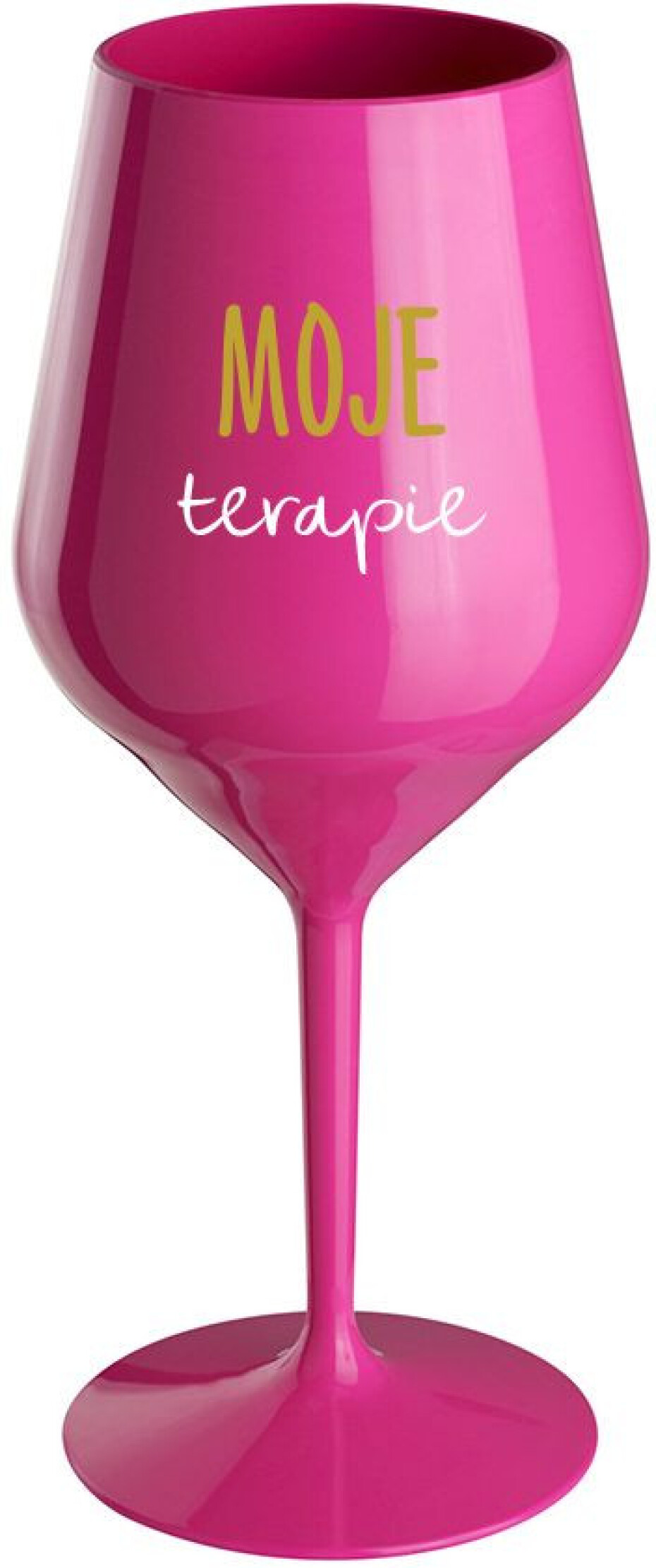 MOJE TERAPIE - růžová nerozbitná sklenice na víno 470 ml - main (0)
