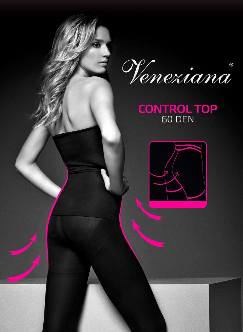 Dámské punčochové kalhoty Veneziana Control Top 60 den nero/černá 4-L - main (0)