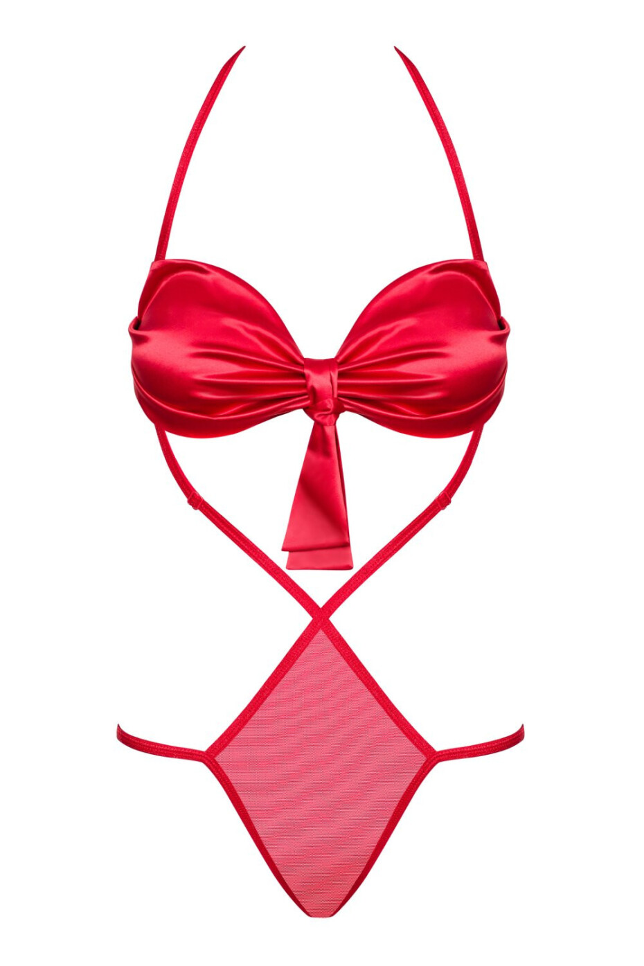 Erotické body Giftella teddy - OBSESSIVE Červená L/XL - main (0)