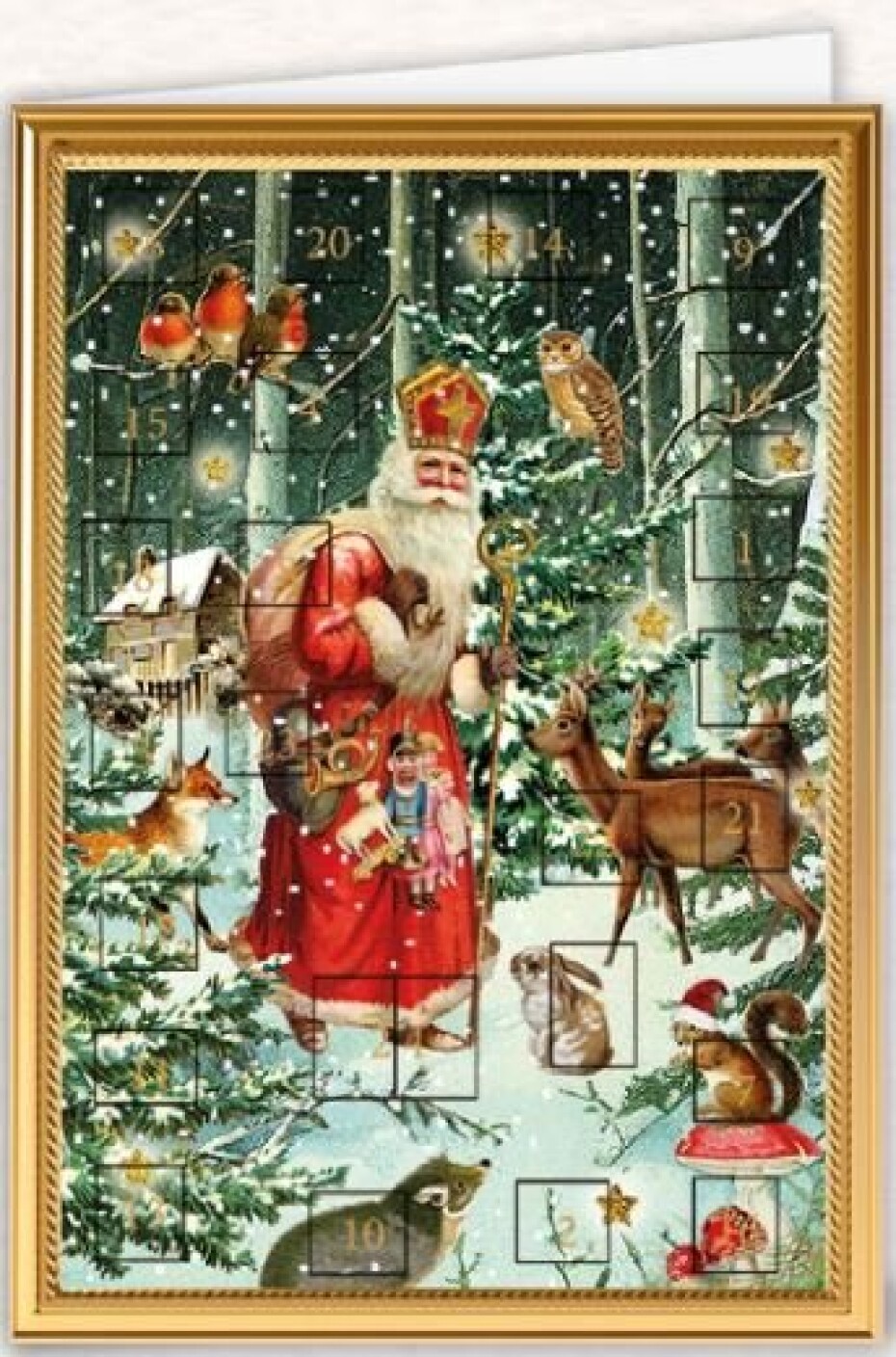 QUIRE PUBLISHING Přání adventní kalendář WF449 QP - vánoční - main (0)