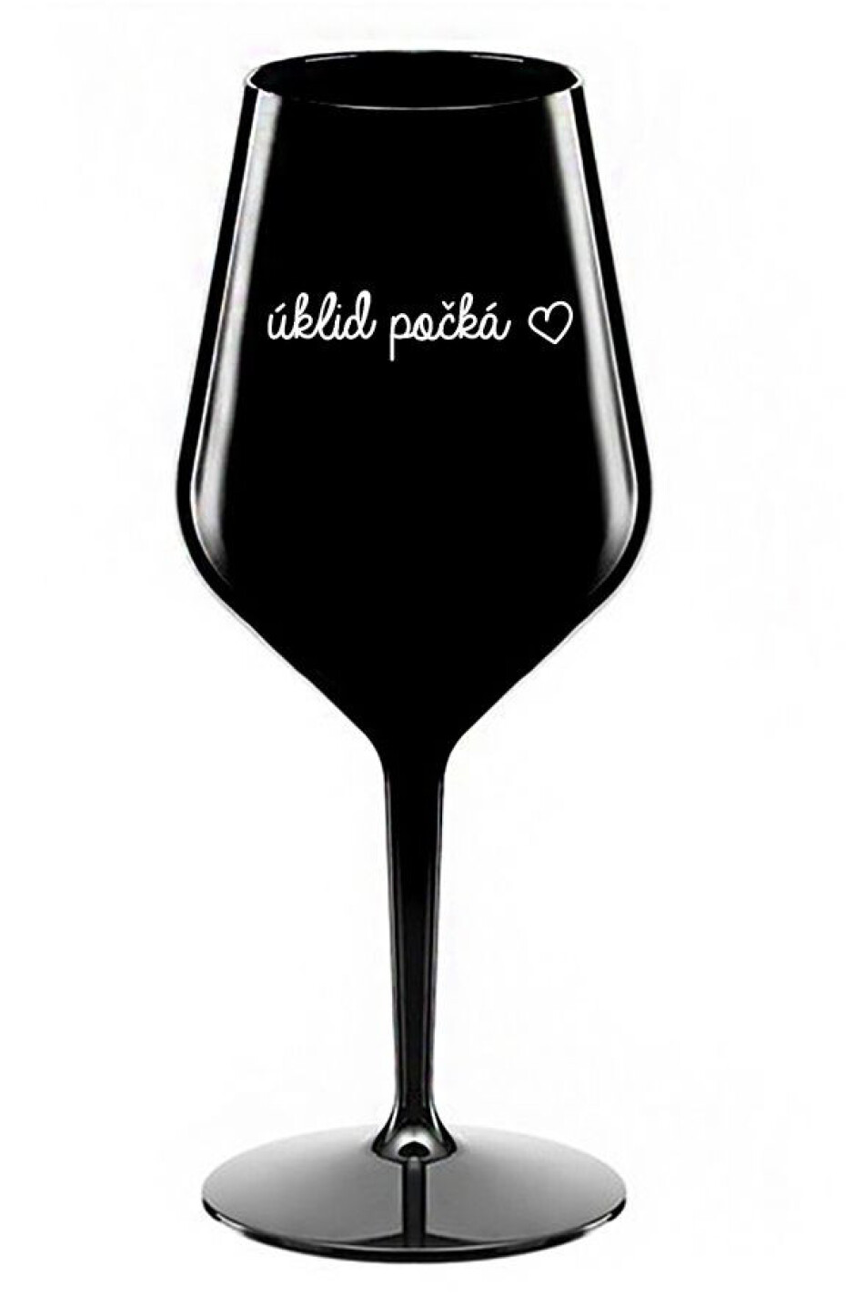 ÚKLID POČKÁ - černá nerozbitná sklenice na víno 470 ml - main (0)