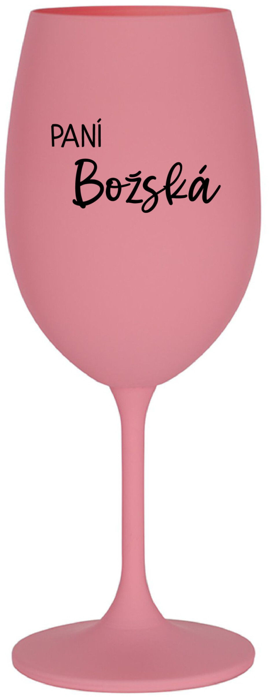 PANÍ BOŽSKÁ - růžová sklenice na víno 350 ml - main (0)