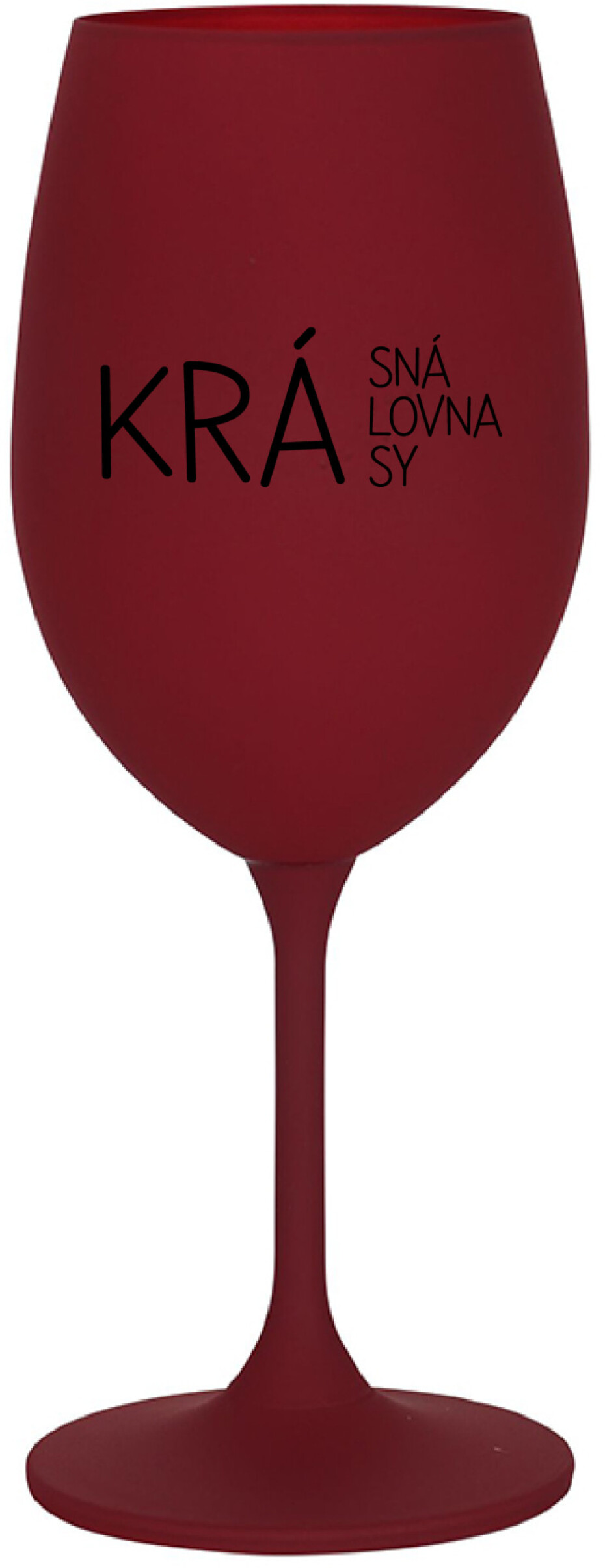 KRÁSNÁ KRÁLOVNA KRÁSY - bordo sklenice na víno 350 ml - main (0)
