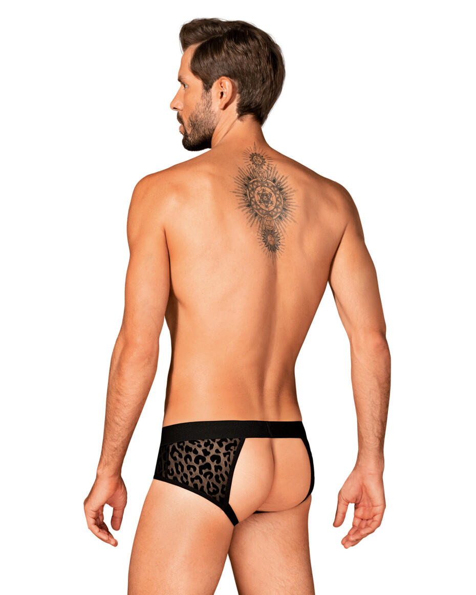 Pánské slipy otevřené Azmeron jockstrap - Obsessive černá S/M - main (4)