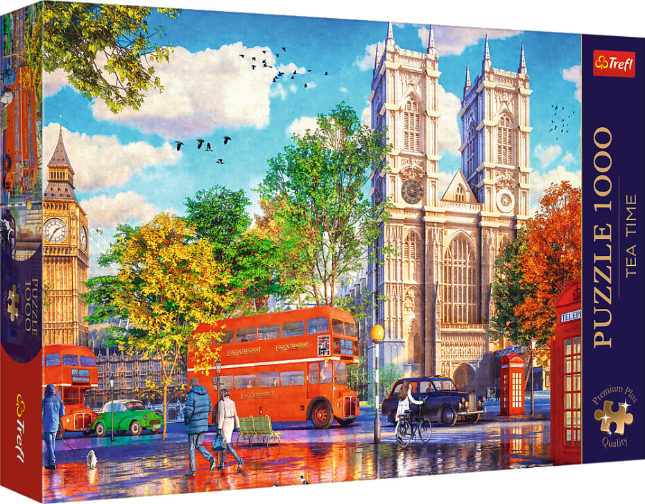 Puzzle Premium Plus: Tea Time - Pohled na Londýn 1000 dílků - Trefl - main (0)