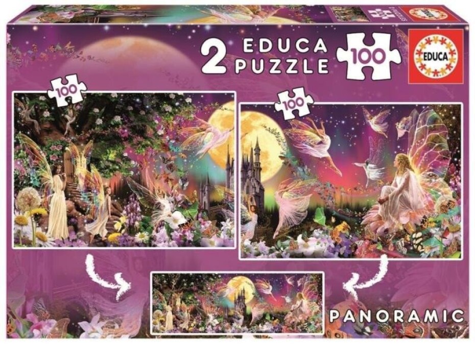 Puzzle Panorama Pohádkové víly 2x100 dílků - main (0)