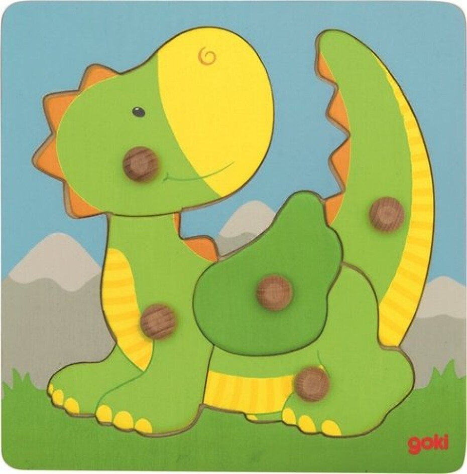 Dřevěné puzzle Drak 5 dílků - main (0)