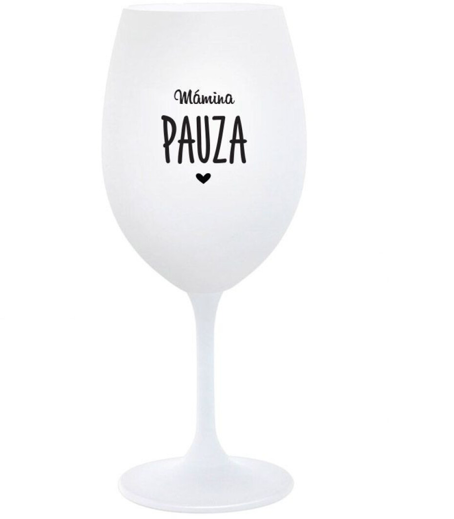 MÁMINA PAUZA - bílá  sklenice na víno 350 ml - main (0)