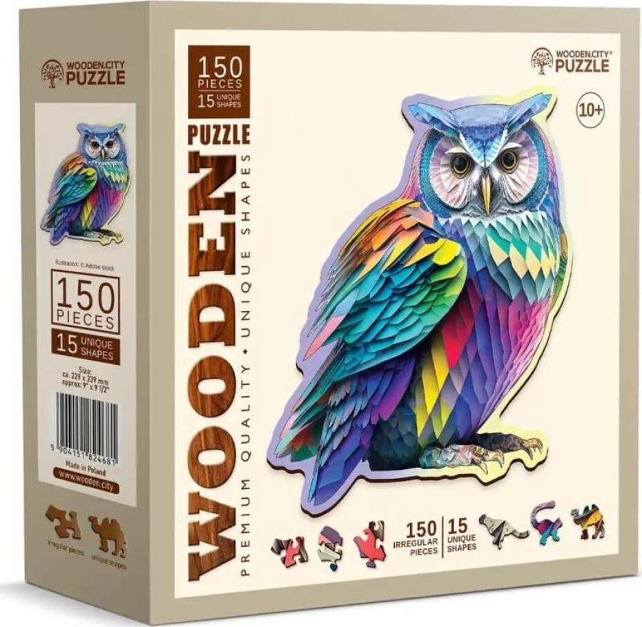 Dřevěné puzzle Moderní sova 150 dílků - main (0)