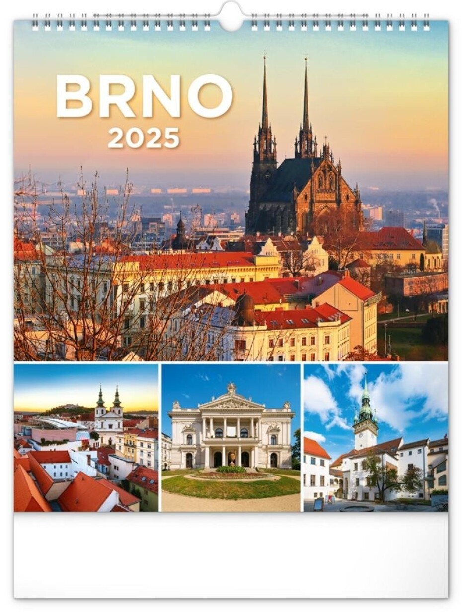 Kalendář 2025 nástěnný: Brno, 30 × 34 cm - main (0)