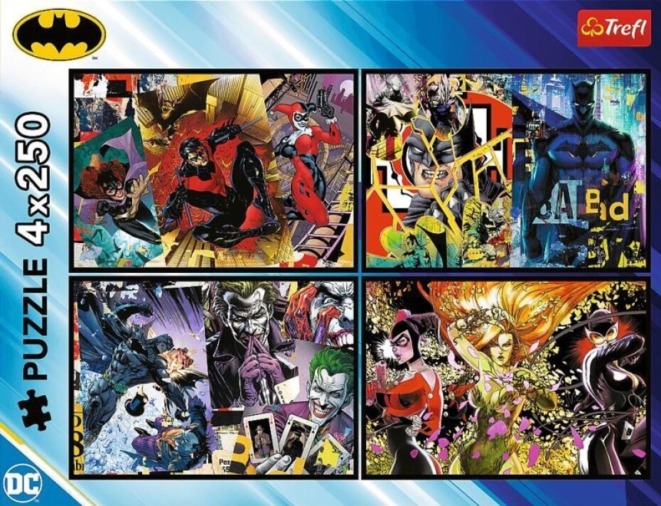 Puzzle Batman v akci/4x250 dílků - main (0)