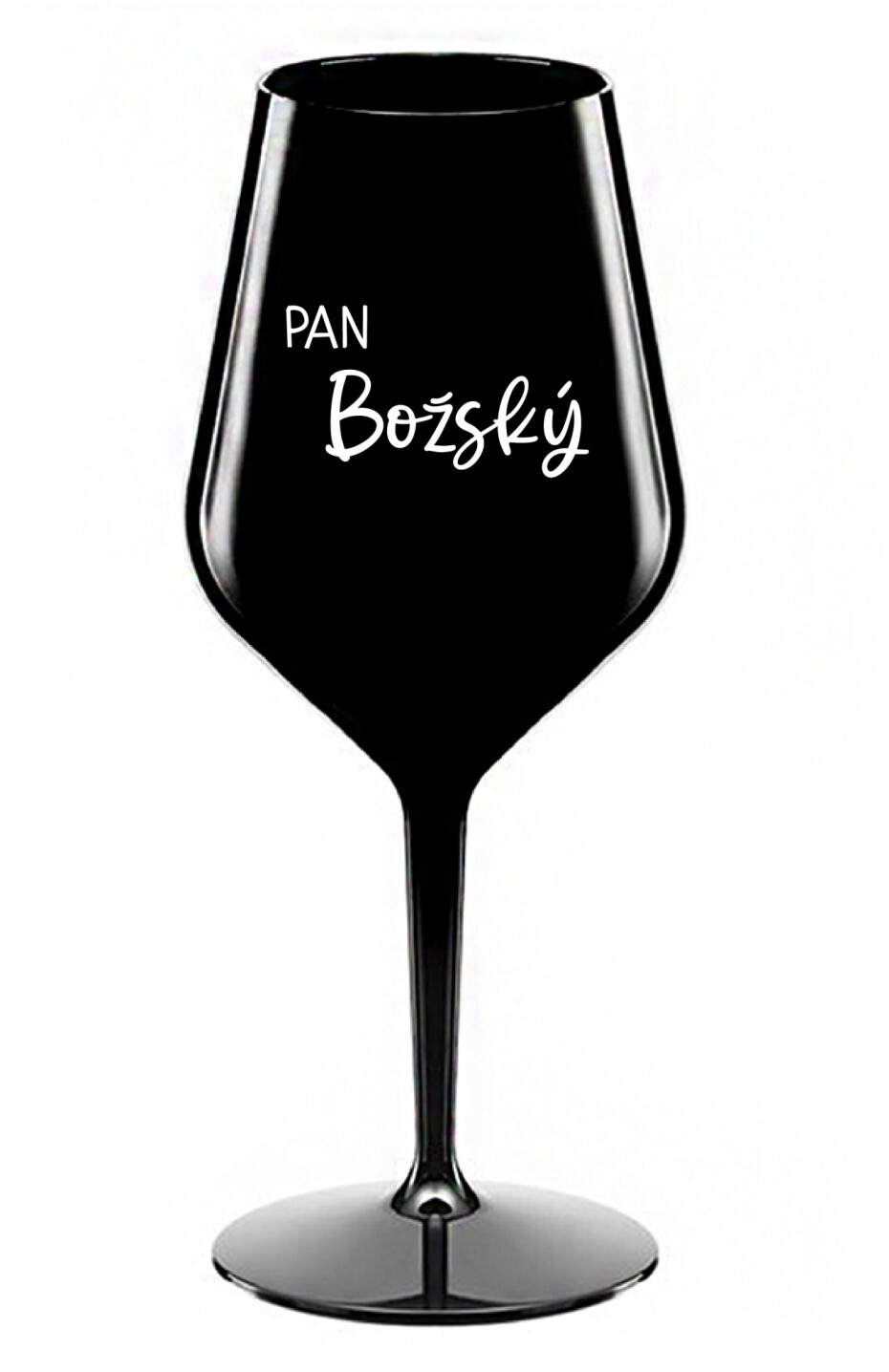 PAN BOŽSKÝ  - černá nerozbitná sklenice na víno 470 ml - main (0)
